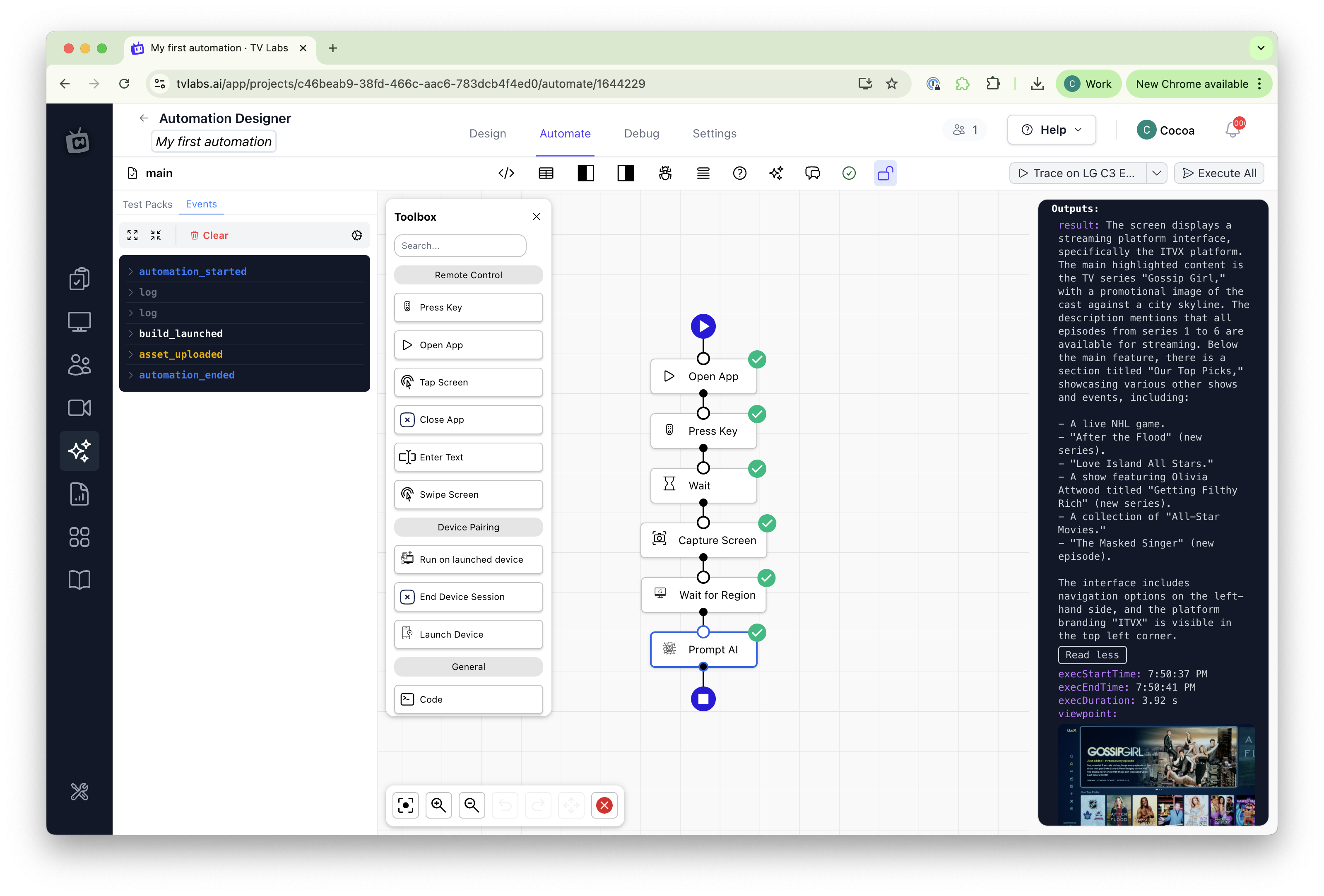 Execution in progress