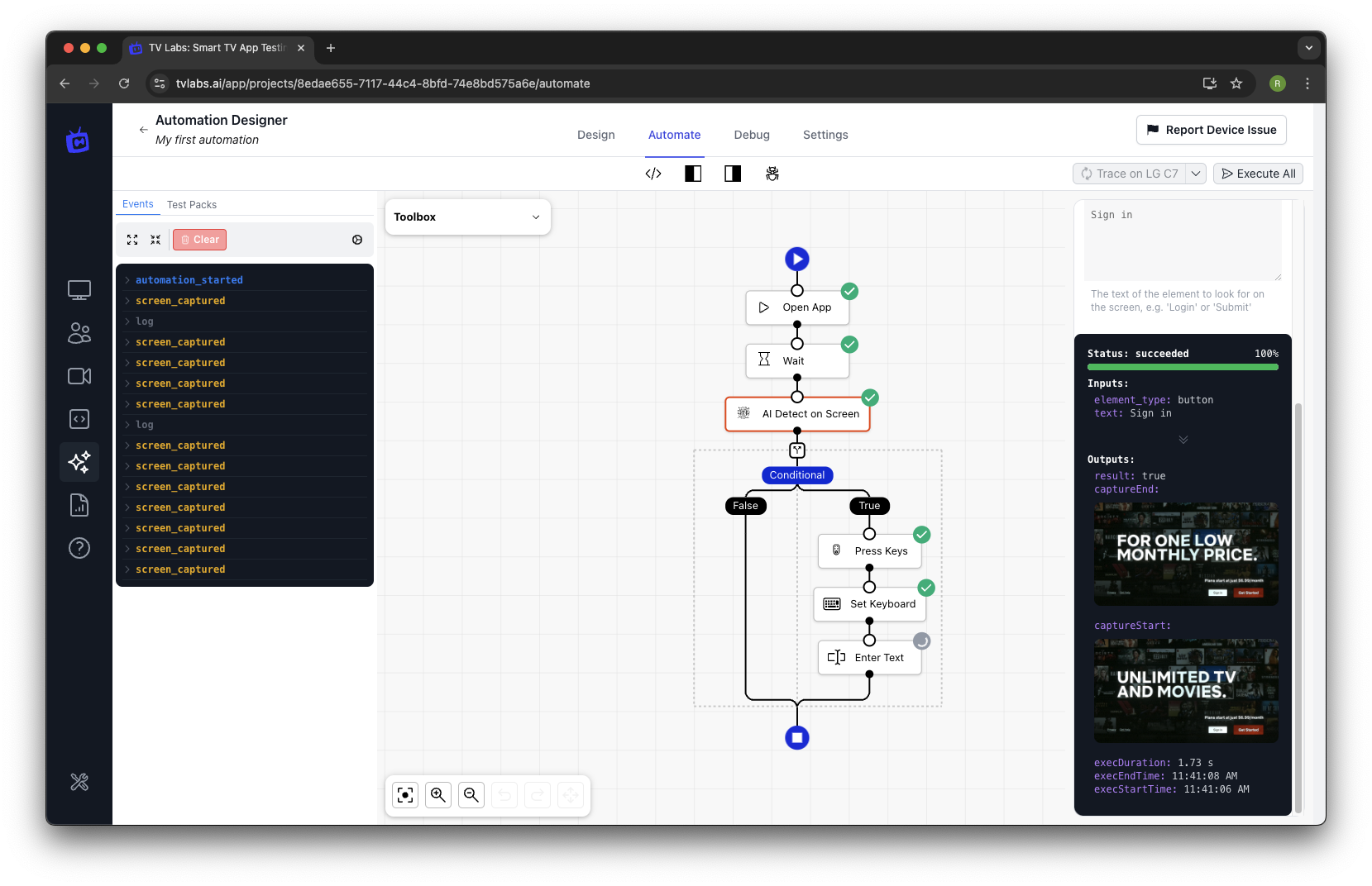 AI Detect on Screen Dynamic Navigation