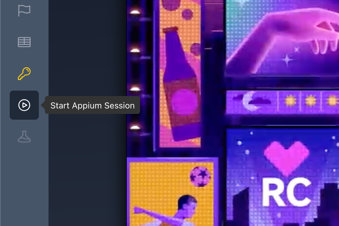Appium Inspector Button