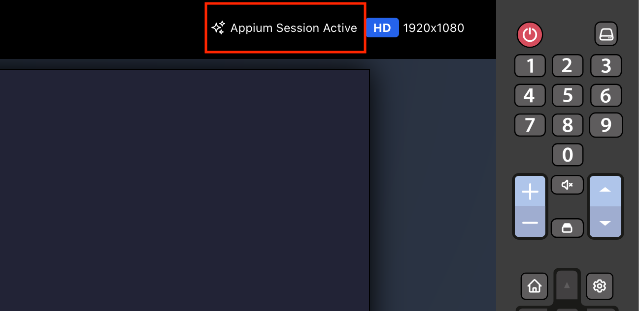Appium Inspector Toolbar Active